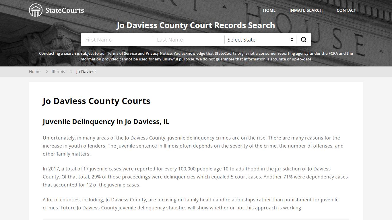 Jo Daviess County, IL Courts - Records & Cases - StateCourts