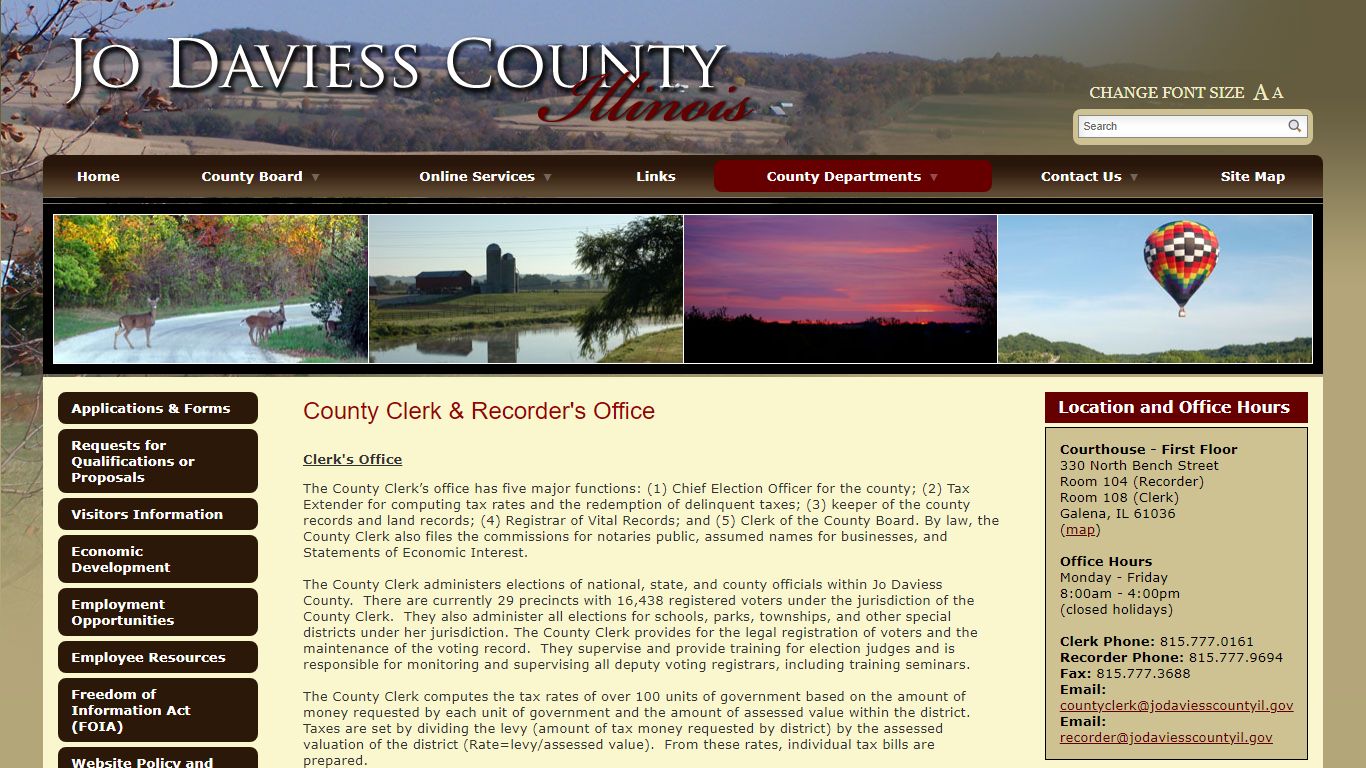 Clerk & Recorder - Welcome to Jo Daviess County, Illinois