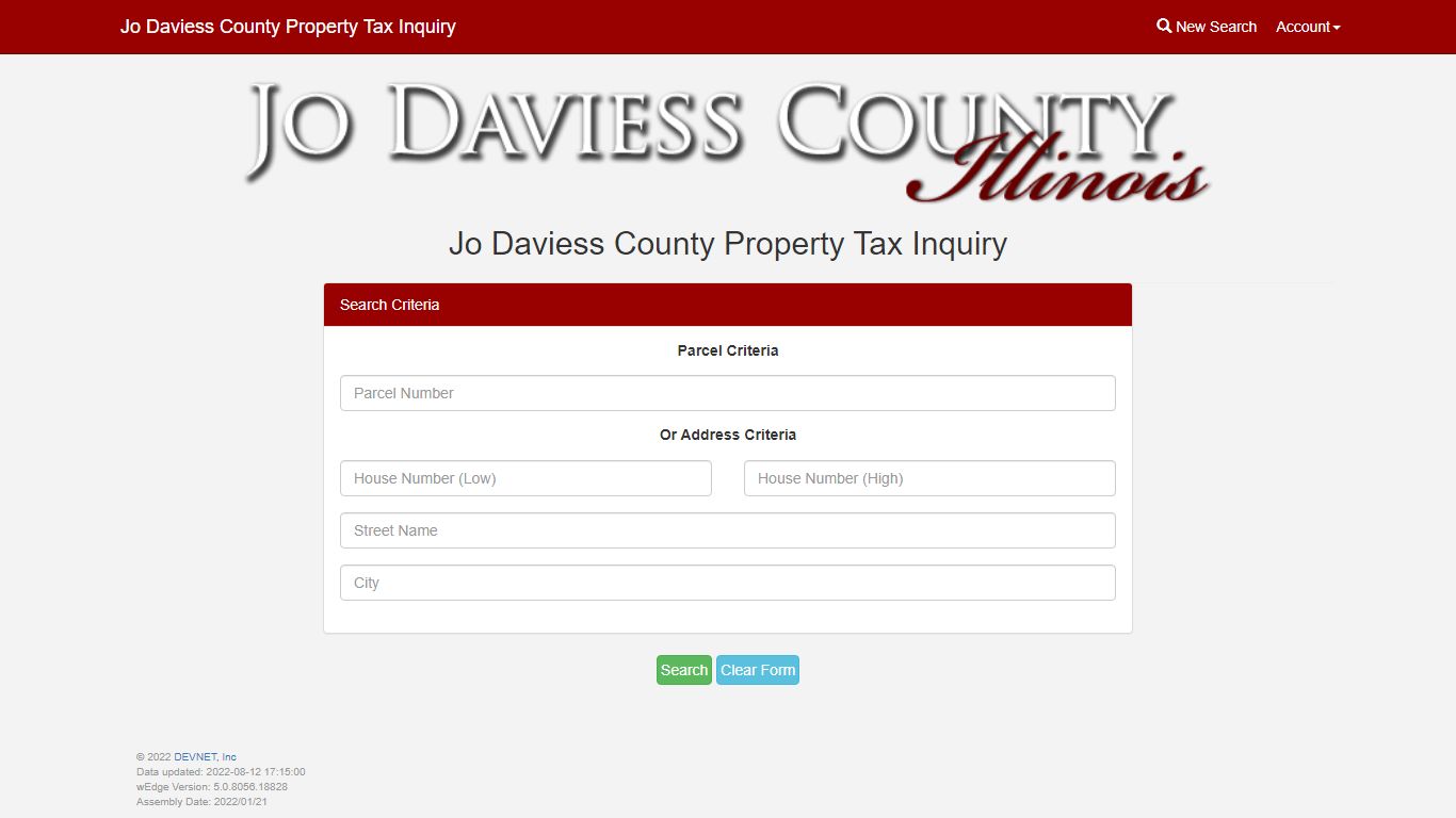 Jo Daviess County Property Tax Inquiry